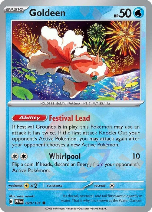 Goldeen (020/131) (Poke Ball Pattern) [Scarlet & Violet: Prismatic Evolutions] - for just $0.20! 