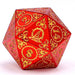 Wizard Solid Metal Polyhedral Dice Set - Red with Gold - for just $39.99! 