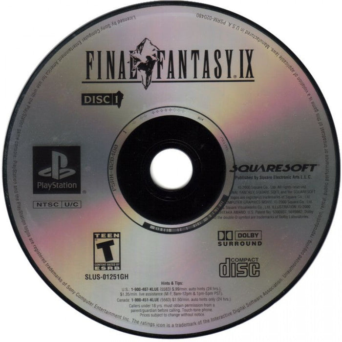 Final Fantasy IX [Greatest Hits] – PlayStation 1 (PS1) - for just $16.99! 