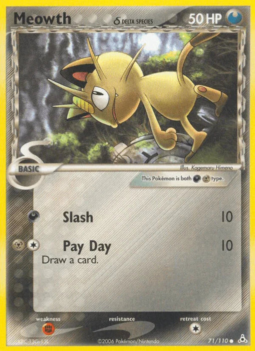 Meowth (71/110) (Delta Species) [EX: Holon Phantoms] - for just $0.90! 