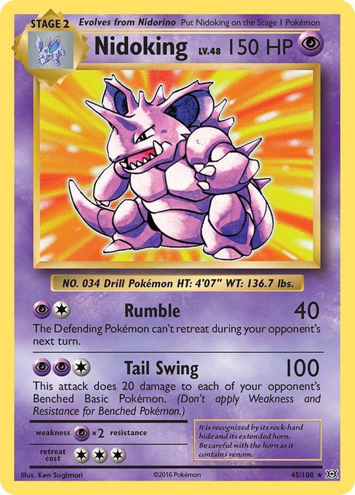 Nidoking (45/108) (Theme Deck Exclusive) [XY: Evolutions] - for just $0.60! 