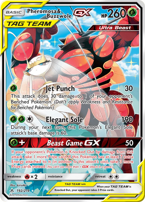 Pheromosa & Buzzwole GX (192/214) [Sun & Moon: Unbroken Bonds] - for just $34.55! 