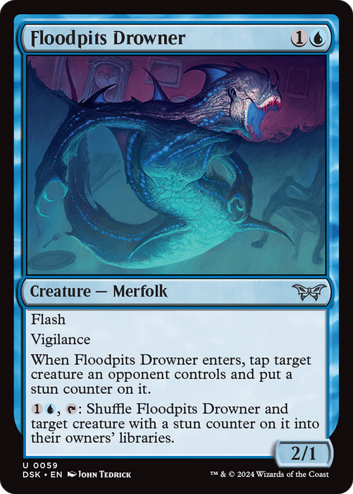 Floodpits Drowner (DSK-059) - Duskmourn: House of Horror Foil - for just $0.28! 