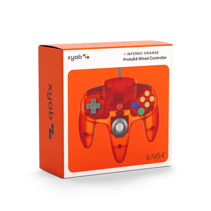 PROTO64 Wired Controller for Nintendo 64 (N64) [Inferno Orange] – Nintendo 64 Accessory (N64) - for just $19.99! 