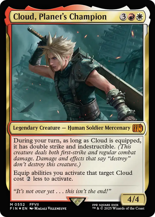 Cloud, Planet's Champion (FIN-552) - FINAL FANTASY Foil - for just $0.67! 