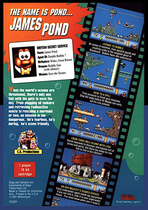 James Pond: Underwater Agent [CIB] – Nintendo Entertainment System (NES) - for just $29.99! 