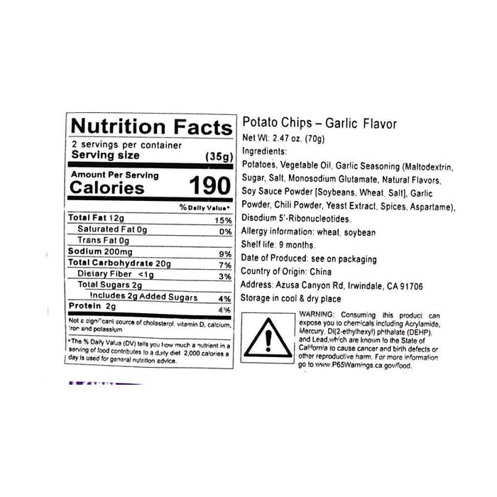 Lay's Potato Chips Rich Garlic Flavor 2.46 oz - for just $4.99! 