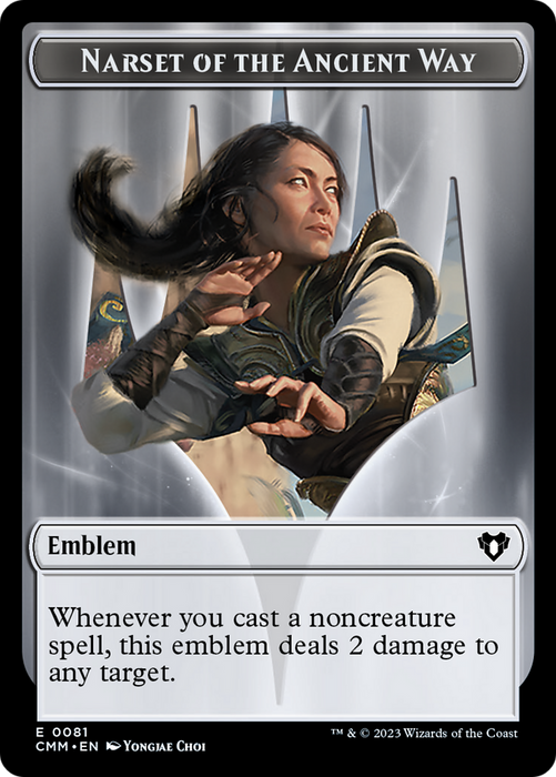 Narset of the Ancient Way Emblem // Wizard Double-Sided Token [Commander Masters Tokens] - for just $0.10! 