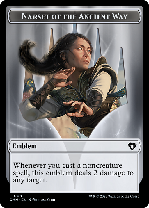 Narset of the Ancient Way Emblem // Wizard Double-Sided Token [Commander Masters Tokens] - for just $0.10! 