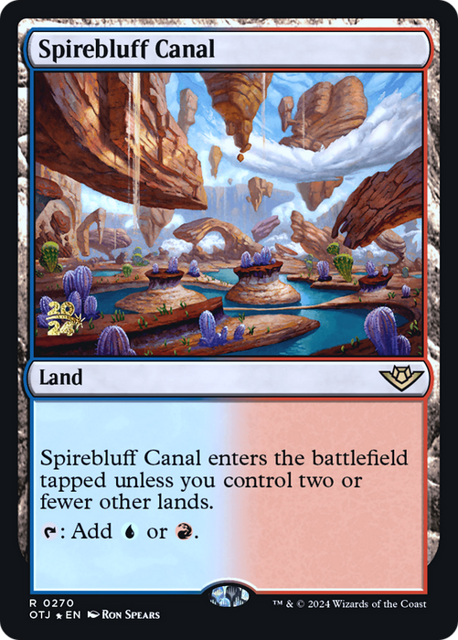 Spirebluff Canal (PRE-270) - Outlaws of Thunder Junction Promos Foil - for just $1.52! 
