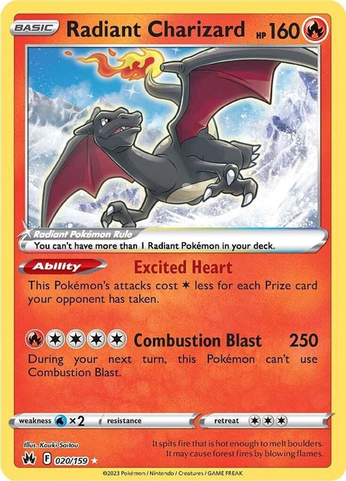 Radiant Charizard (020/159) [Sword & Shield: Crown Zenith] - for just $5! 