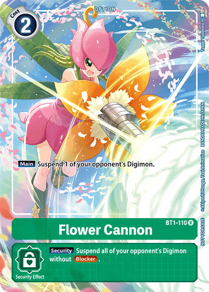 Flower Cannon [BT1-110] (Tamer's Evolution Box) [Release Special Booster Ver.1.0 Promos] - Just $1.20! Shop now at Retro Gaming of Denver