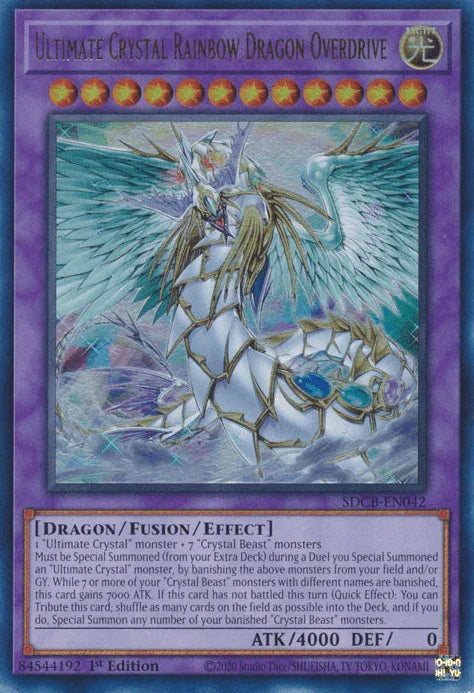 Ultimate Crystal Rainbow Dragon Overdrive [SDCB-EN042] Ultra Rare - for just $0.10! 