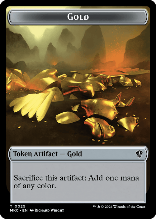 Gold // Lightning Rager Double-Sided Token [Murders at Karlov Manor Commander Tokens] - for just $0.15! 
