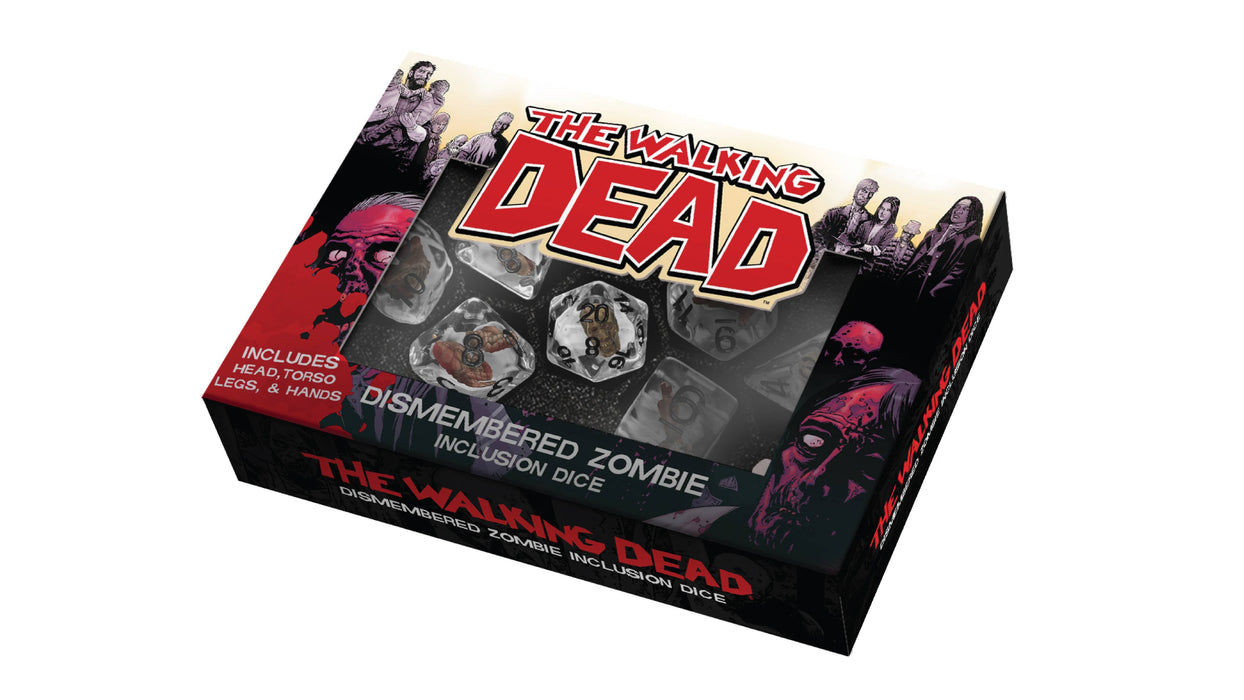 The Walking Dead Dismembered Zombie Resin Poly Dice Set - for just $24.99! 