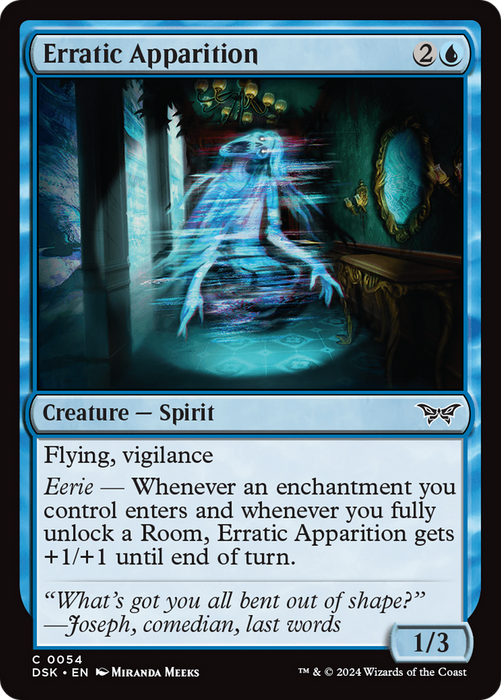Erratic Apparition (DSK-054) - Duskmourn: House of Horror Foil - for just $0.02! 