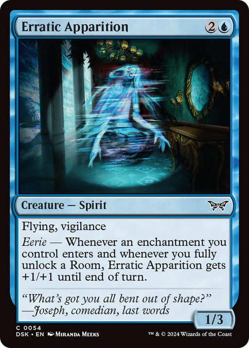 Erratic Apparition (DSK-054) - Duskmourn: House of Horror Foil - for just $0.02! 