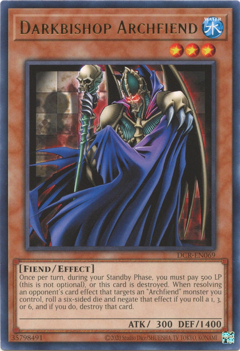 Darkbishop Archfiend (25th Anniversary) [DCR-EN069] Rare - for just $0.15! 