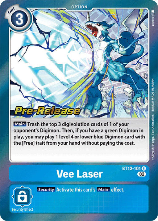 Vee Laser [BT12-101] [Across Time Pre-Release Cards] - Just $0.09! Shop now at Retro Gaming of Denver