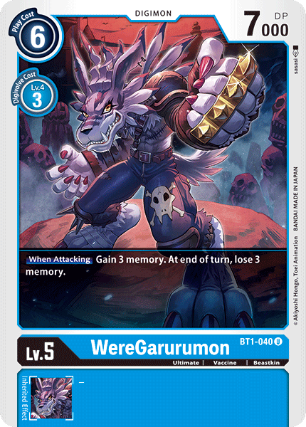 WereGarurumon [BT1-040] [Release Special Booster Ver.1.0] - Just $0.09! Shop now at Retro Gaming of Denver