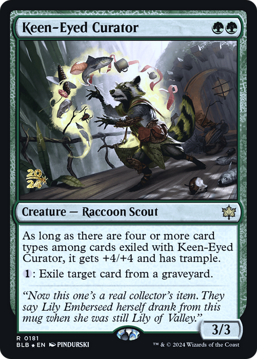 Keen-Eyed Curator (PRE-181) - Bloomburrow Promos Foil - for just $0.63! 