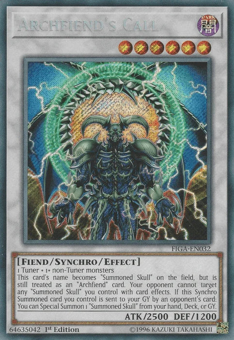 Archfiend's Call [FIGA-EN032] Secret Rare - for just $0.50! 