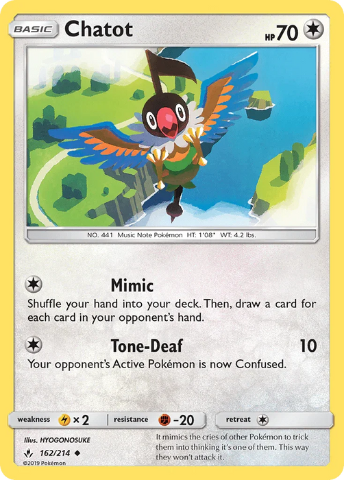 Chatot (162/214) [Sun & Moon: Unbroken Bonds] - for just $0.10! 