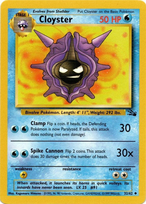 Cloyster (32/62) [Fossil Unlimited] - for just $0.45! 