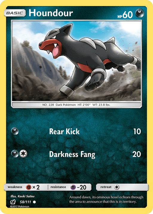 Houndour (58/111) [Sun & Moon: Crimson Invasion] - for just $0.10! 