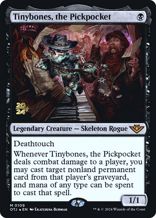 Tinybones, the Pickpocket (PRE-109) - Outlaws of Thunder Junction Promos Foil - for just $2.27! 
