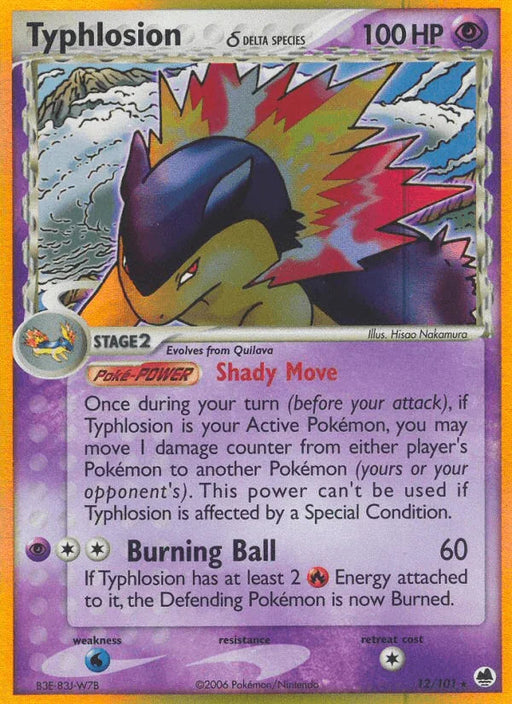 Typhlosion (12/101) (Delta Species) [EX: Dragon Frontiers] - for just $31! 