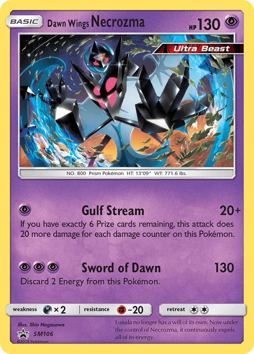 Dawn Wings Necrozma (SM106) [Sun & Moon: Black Star Promos] - for just $1.50! 