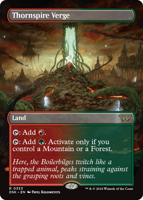 Thornspire Verge (DSK-333) - Duskmourn: House of Horror (Borderless) Foil - for just $3.27! 