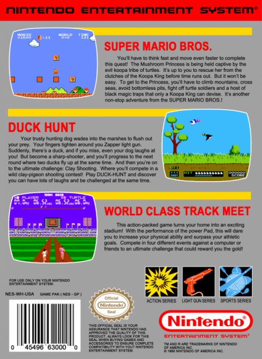 Super Mario Bros / Duck Hunt / World Class Track Meet – Nintendo Entertainment System (NES) - for just $8.99! 
