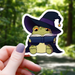 Frog Wizard Reading a Book Sticker - 3" - for just $3.50! 