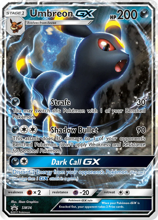 Umbreon GX (SM36) [Sun & Moon: Black Star Promos] - for just $23.50! 