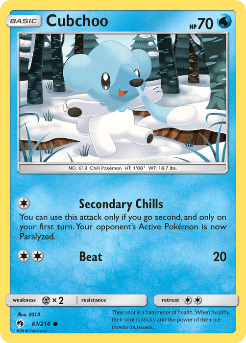 Cubchoo (61/214) [Sun & Moon: Lost Thunder] - for just $0.10! 