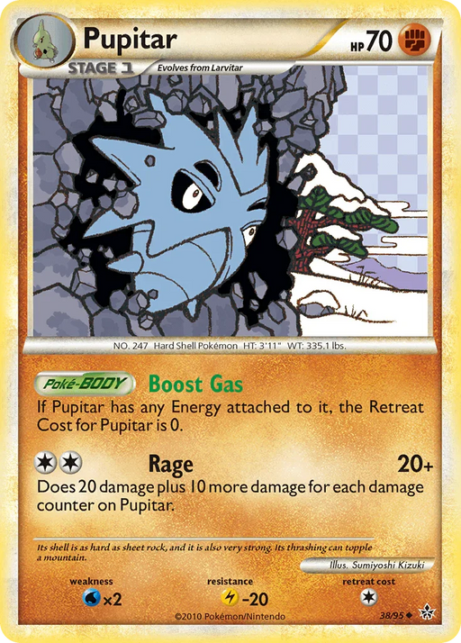 Pupitar (38/95) [HeartGold & SoulSilver: Unleashed] - for just $0.20! 