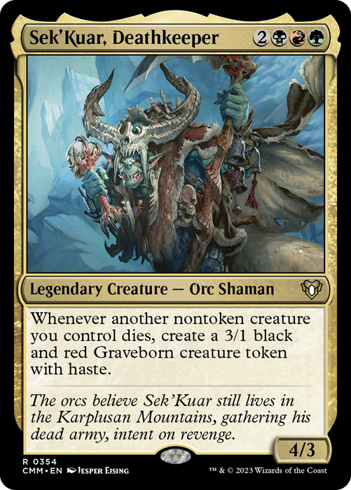 Sek'Kuar, Deathkeeper (CMM-354) - Commander Masters - for just $0.06! 