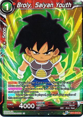 Broly, Saiyan Youth (BT11-018) [Vermilion Bloodline 2nd Edition] - for just $0.10! 