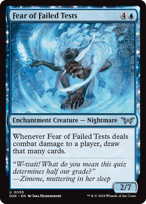 Fear of Failed Tests (DSK-055) - Duskmourn: House of Horror: (enchantment) Foil - for just $0.07! 