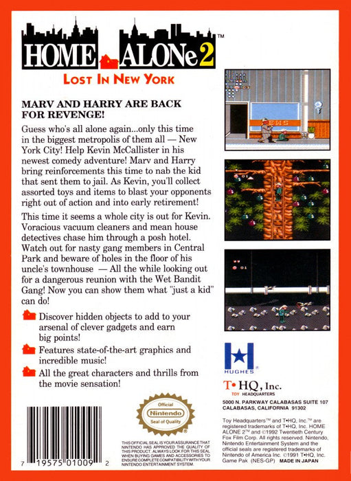 Home Alone 2: Lost In New York – Nintendo Entertainment System (NES) - for just $9.99! 