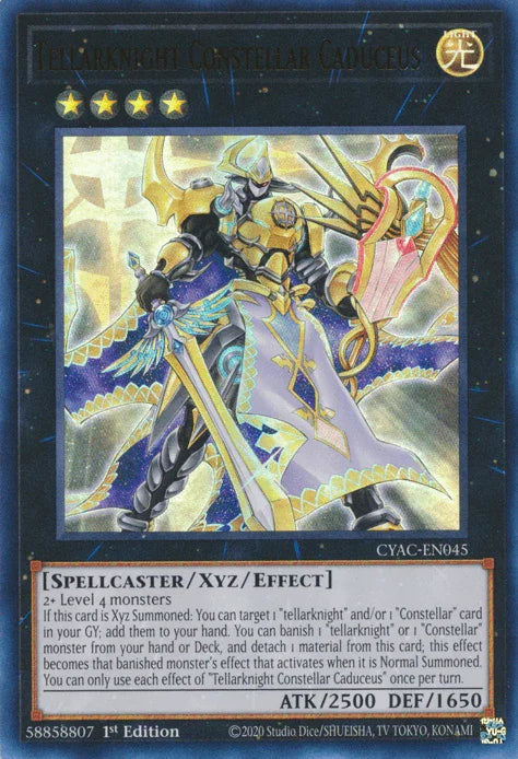 Tellarknight Constellar Caduceus [CYAC-EN045] Ultra Rare - for just $0.30! 