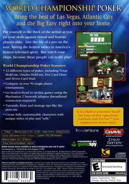 World Championship Poker – PlayStation 2 (PS2) - for just $2.99! 