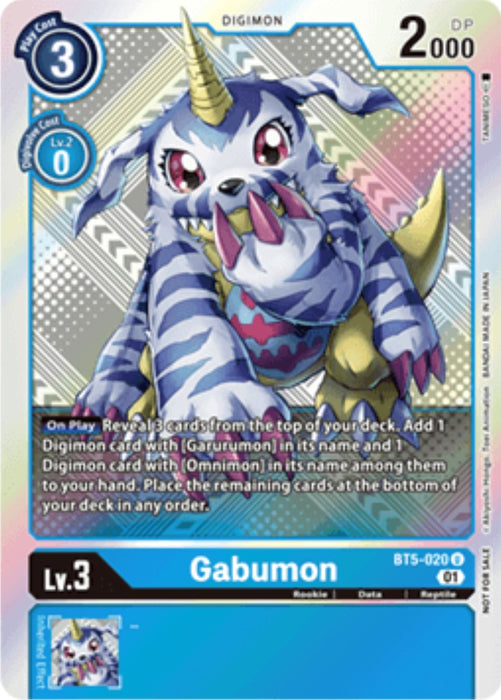 Gabumon [BT5-020] (X Record Pre-Release Tournament Winner Card) [X Record Pre-Release Promos] - Just $1.20! Shop now at Retro Gaming of Denver