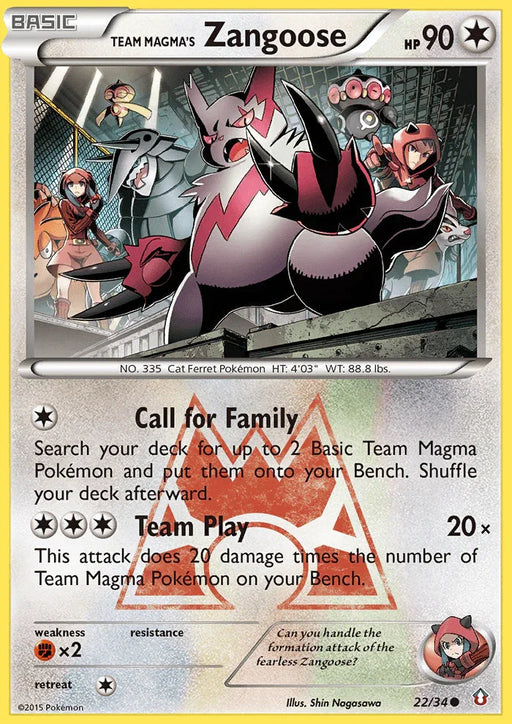 Team Magma's Zangoose (22/34) [XY: Double Crisis] - for just $0.60! 