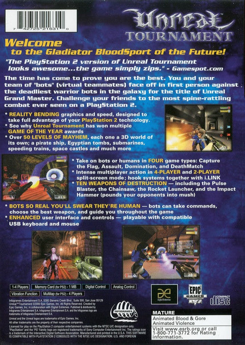Unreal Tournament – PlayStation 2 (PS2) - for just $0! 