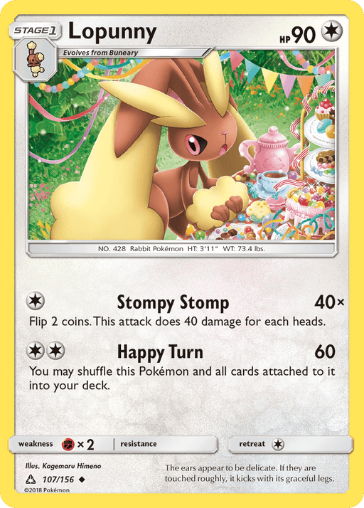 Lopunny (107/156) [Sun & Moon: Ultra Prism] - for just $0.15! 