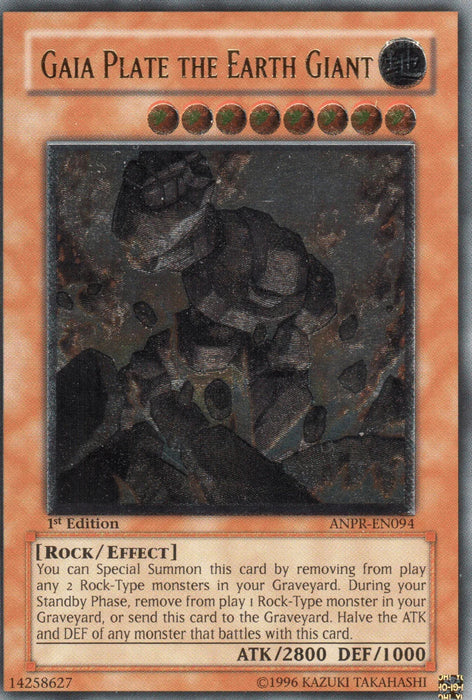 Gaia Plate the Earth Giant (UTR) [ANPR-EN094] Ultimate Rare - for just $6.05! 