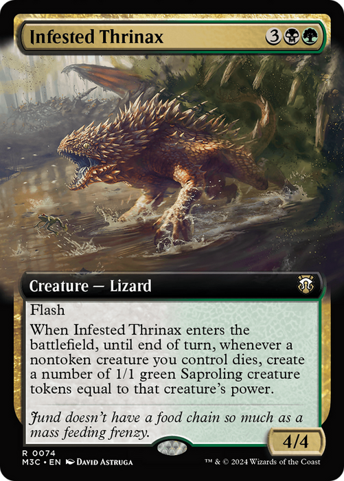 Infested Thrinax (Extended Art) (Ripple Foil) [Modern Horizons 3 Commander] - Just $0.45! Shop now at Retro Gaming of Denver